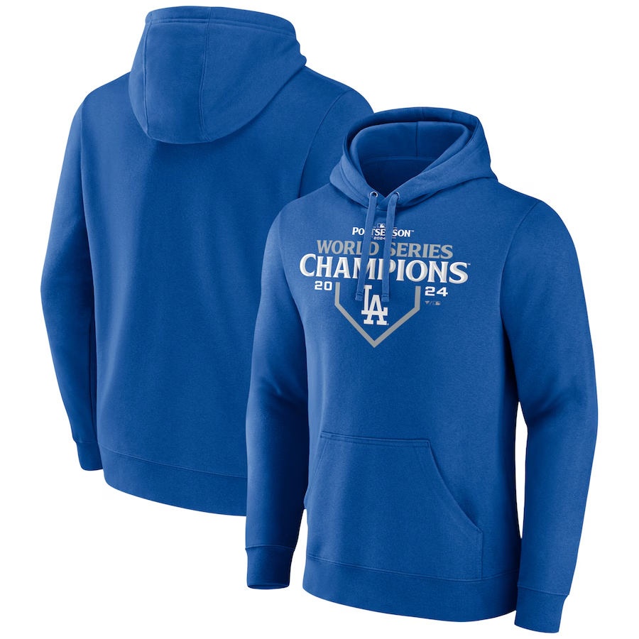 Men Los Angeles Dodgers 2024 MLB World Series Champions blue hoodie